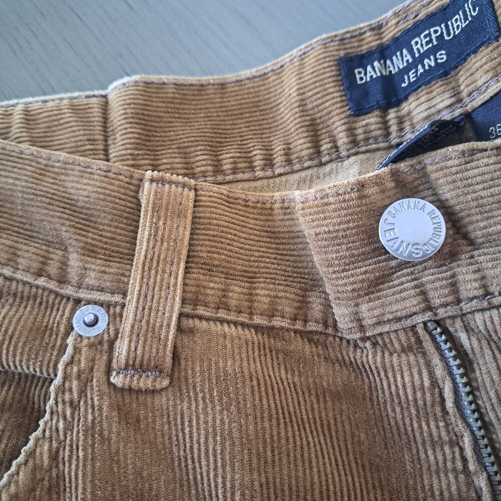 Banana Republic Made in Italy Vintage Jeans Brown Cotton Corduroy Pants Men 36R - Picture 12 of 16
